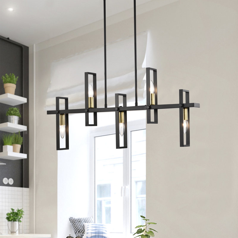 Lustre pour îlot de cuisine 5 lumières Jakylen