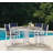Travira Square Outdoor Dining Table With Umbrella Hole , 40'' in. W 40'' in. D-1898098857-1940053155
