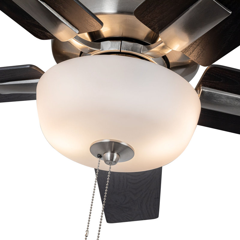 Erikson LED Ceiling Fan, Brushed Nickel, Black