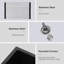Quartz Kitchen Sink - 17.71"X15.74"X9" Black Granite Composite Undermount Kitchen Sink