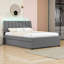 Prarthana Classic Full/Queen Size Upholstered Platform Bed with Twin Trundle, LED Lights-1063275874-1063275876