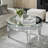 Meichele 35"W Modern Glass Round Coffee Table