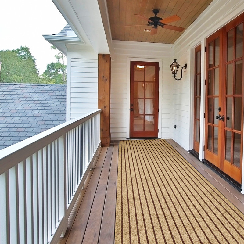 Runner Rug Hallway Non Slip Rubber Back Custom Size As Carpet Doormat Throw Rug Dark Beige, Runner 3' x 9'