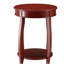 Table d'appoint ronde rouge avec tablette inférieure-1160087908