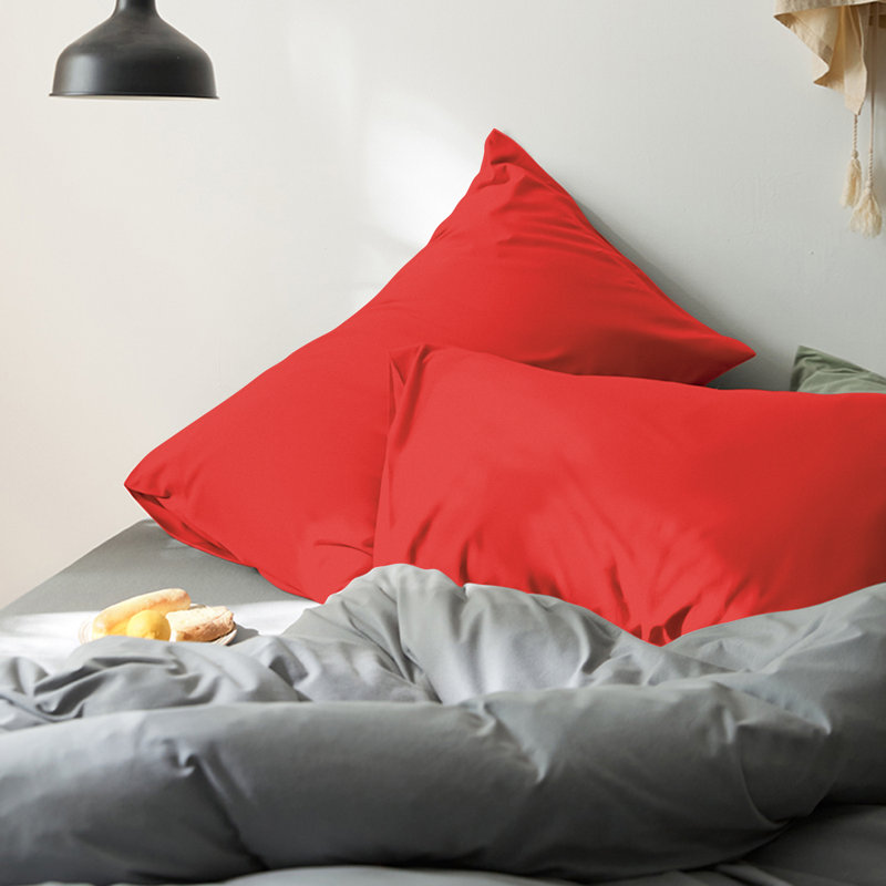 Bed Pillowcases, 1800 Brushed Microfiber Queen Pillow Cases with Envelope Closure - 20x30 Inches - NTBAY, Red