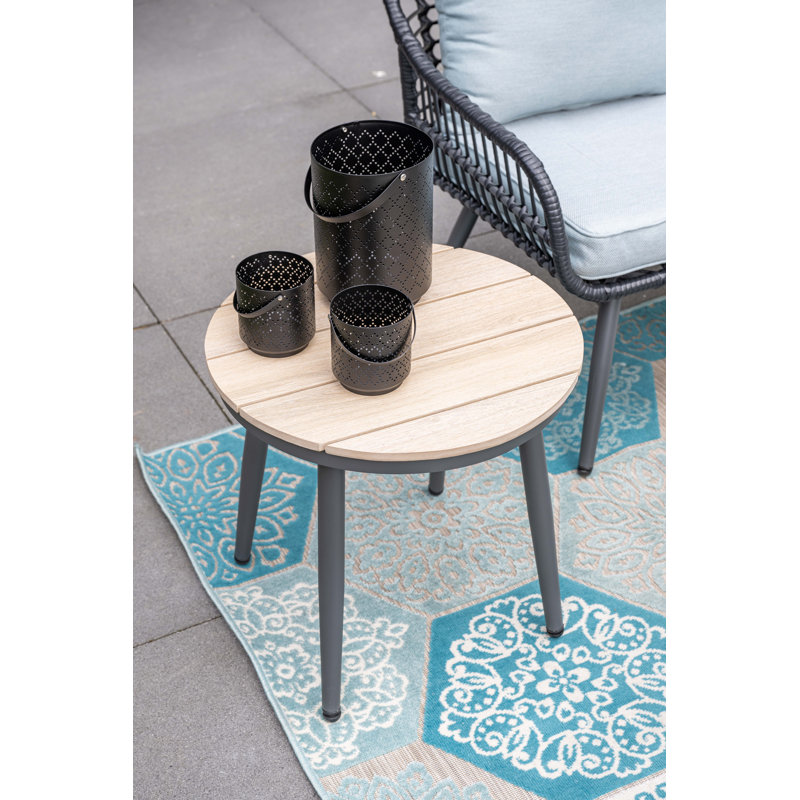 Pikeville Round Outdoor Side Table , 50cm cm W 50cm cm D