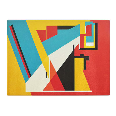 Suprematism Art Modern Vol.1 Abstract  Glass Chopping Board