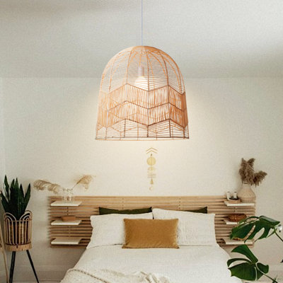 Fowey 1 - Light Natural Dome Pendant