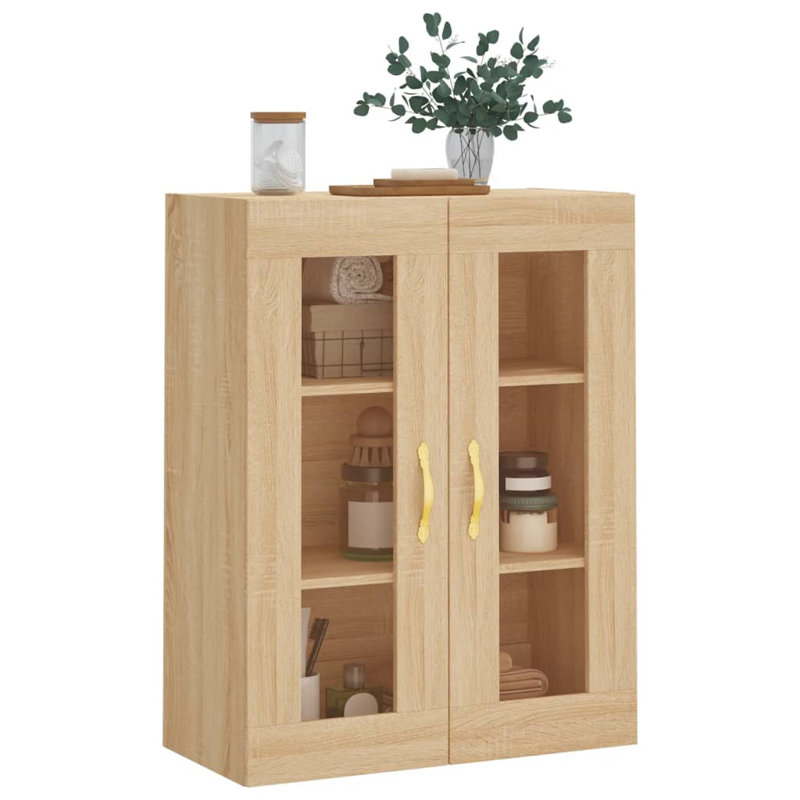This wall mounted cabinet with an elegant design makes a timeless addition to your interior decor., Sonoma Oak