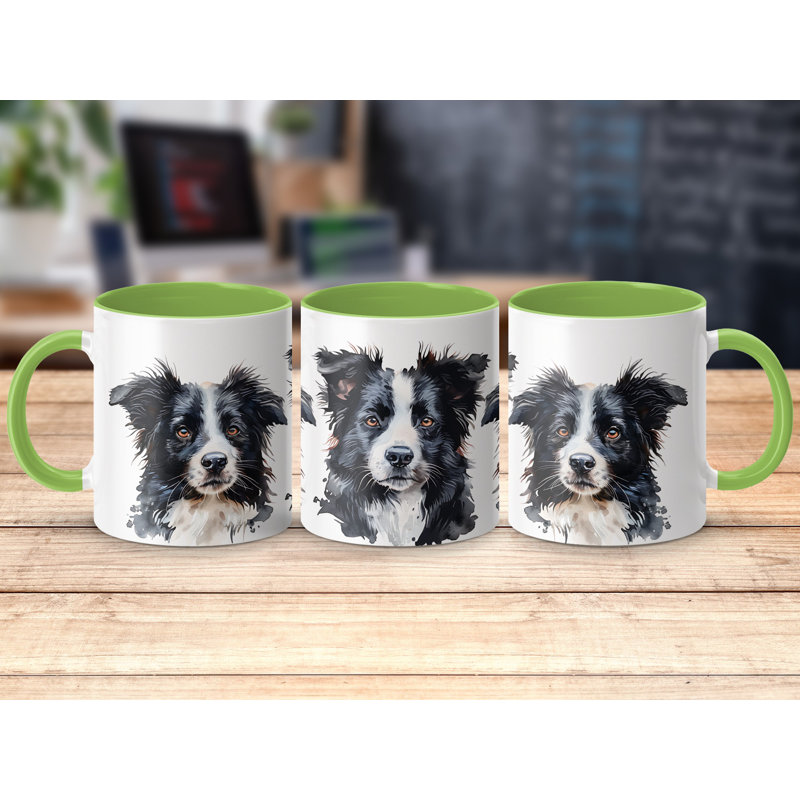 Ceramic Coffee Mug, Light Green, 2