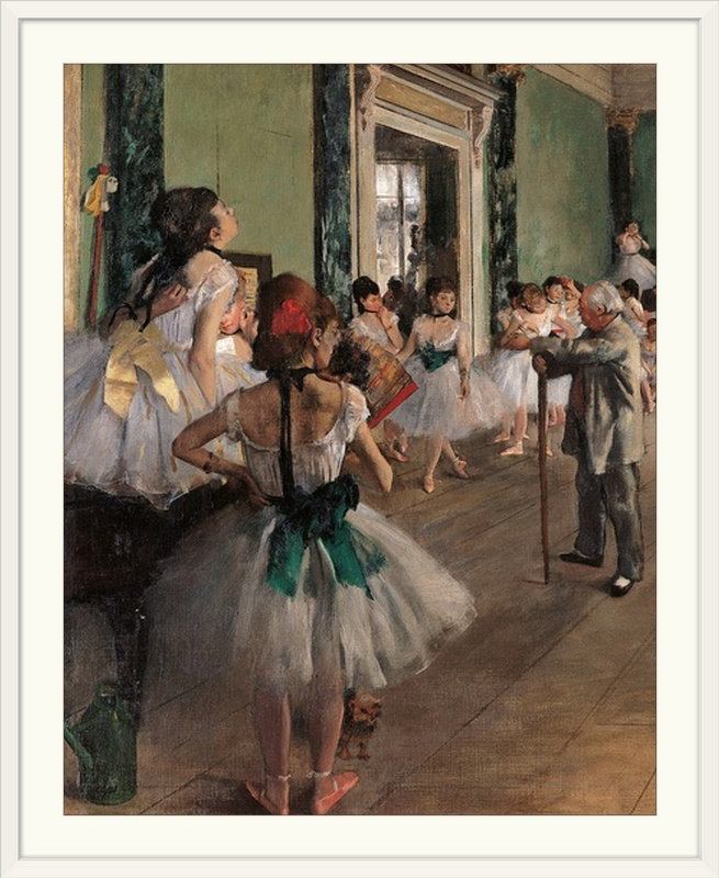 Danse, 1873, musée d'Orsay, Paris, France par Edgar Degas - reproduction, Cadre blanc, H 38 po x l 32 po x P 1 po