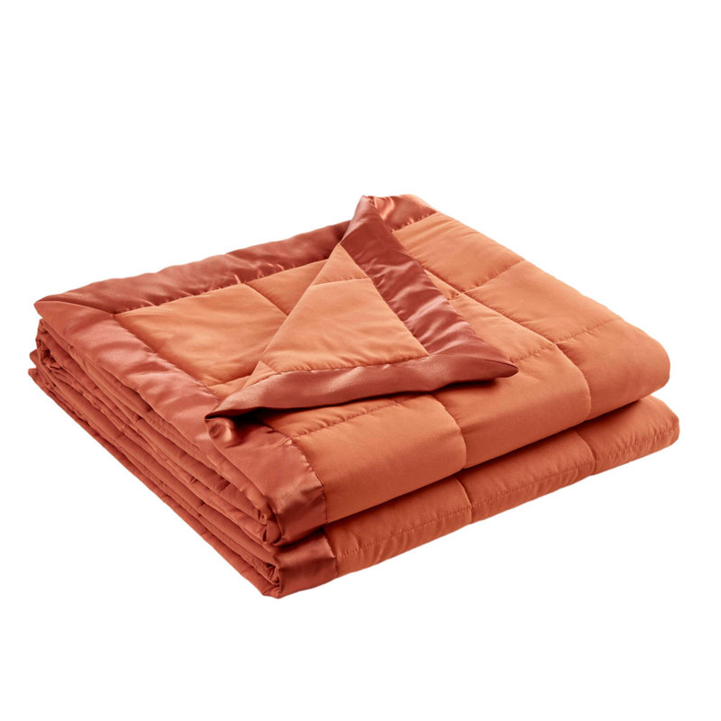 Couverture légère en duvet synthétique, Grand lit, Orange