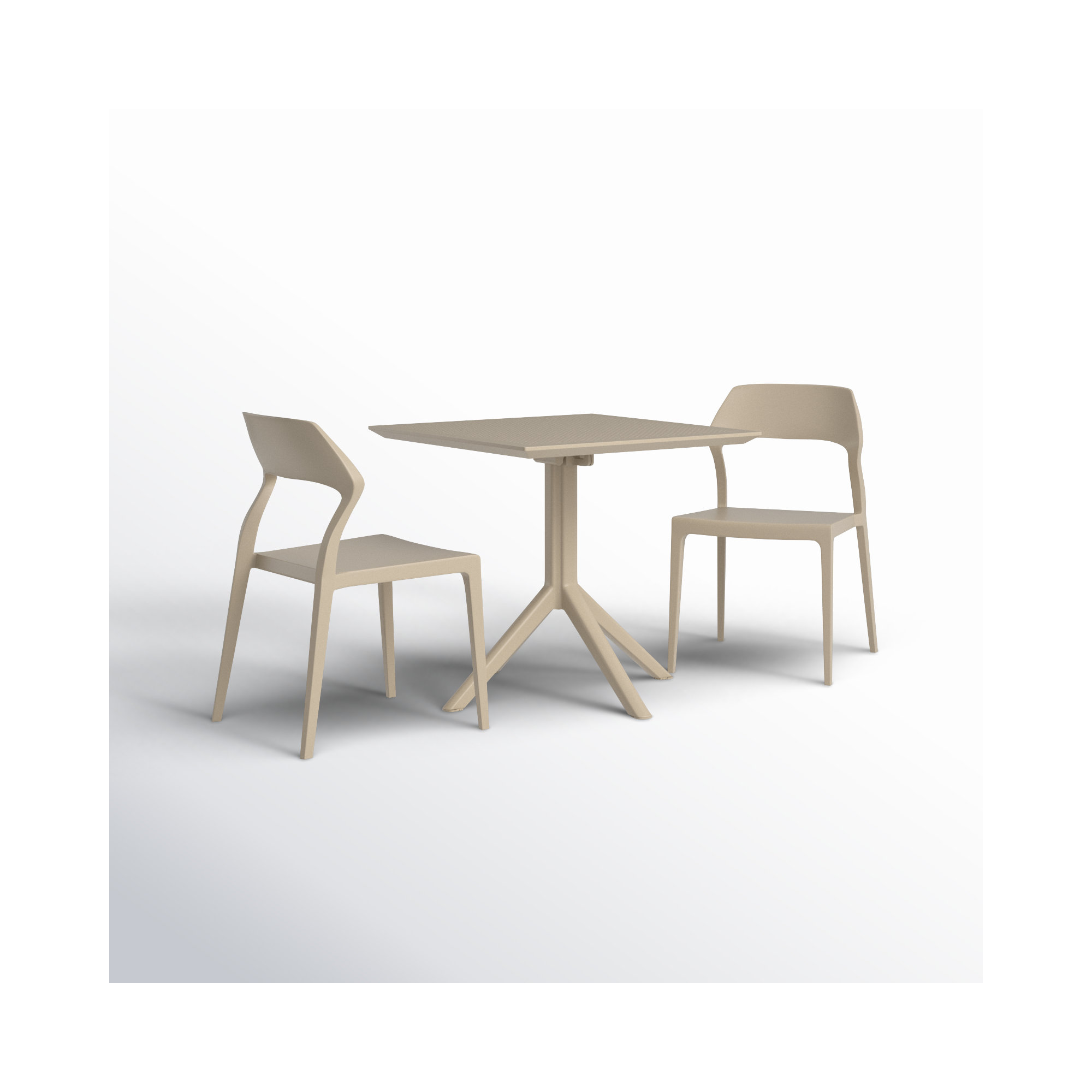 Farrah Square 2 - Person Bistro Set, Taupe
