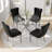 5-Piece Modern Round Pedestal Dining Set with Velvet Tufted Dining Chair for Dining Room and Living Room-588075085-588075187-588075186