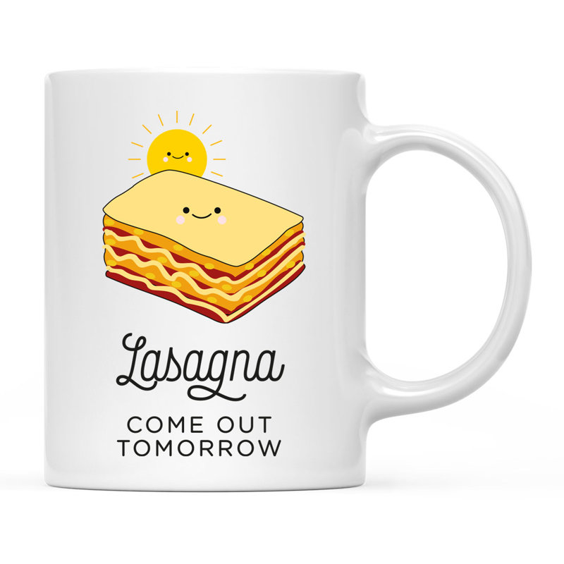 Tasse à café Funny Food pun, Lasagne