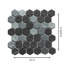 Carreau de mosaïque en verre 2 po x 2 po Eterna Hexx-72256529