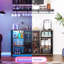 Armoire à vin à DEL avec supports en verre pour station de charge