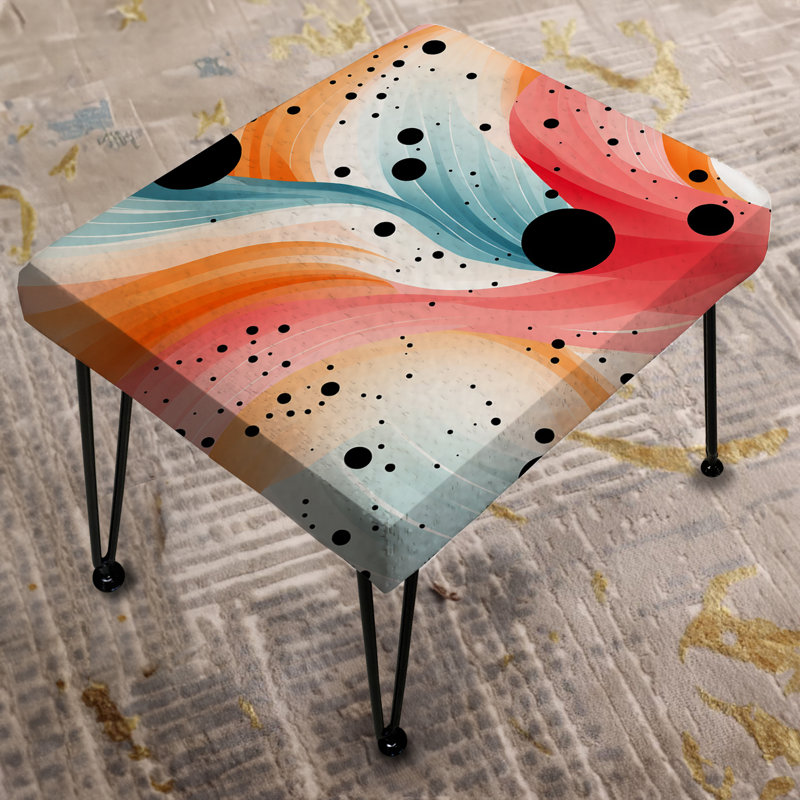 Nomadic Whirls Polka Dots Pattern - Polka Dots Rectangle Ottoman