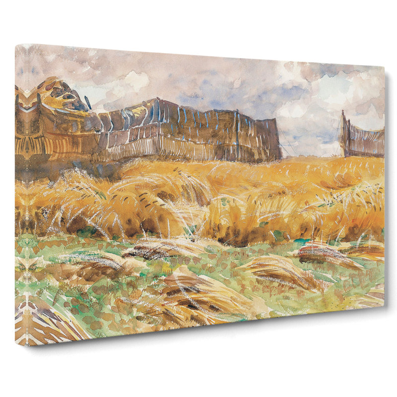 Field In France by John Singer Sargent - Wrapped Canvas Painting, 50cm H x 76cm W x 3cm D