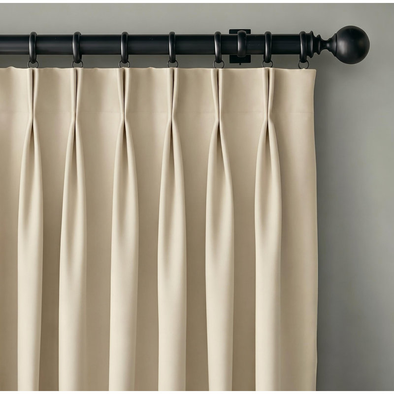 Rideau occultant 2 plis, 44" W x 104" L, Beige