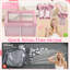 Parc pour bébé pliable à installation rapide avec tapis pour tout-petits, sac de transport et boules de l'océan inclus, 50 po x 50 po, rose