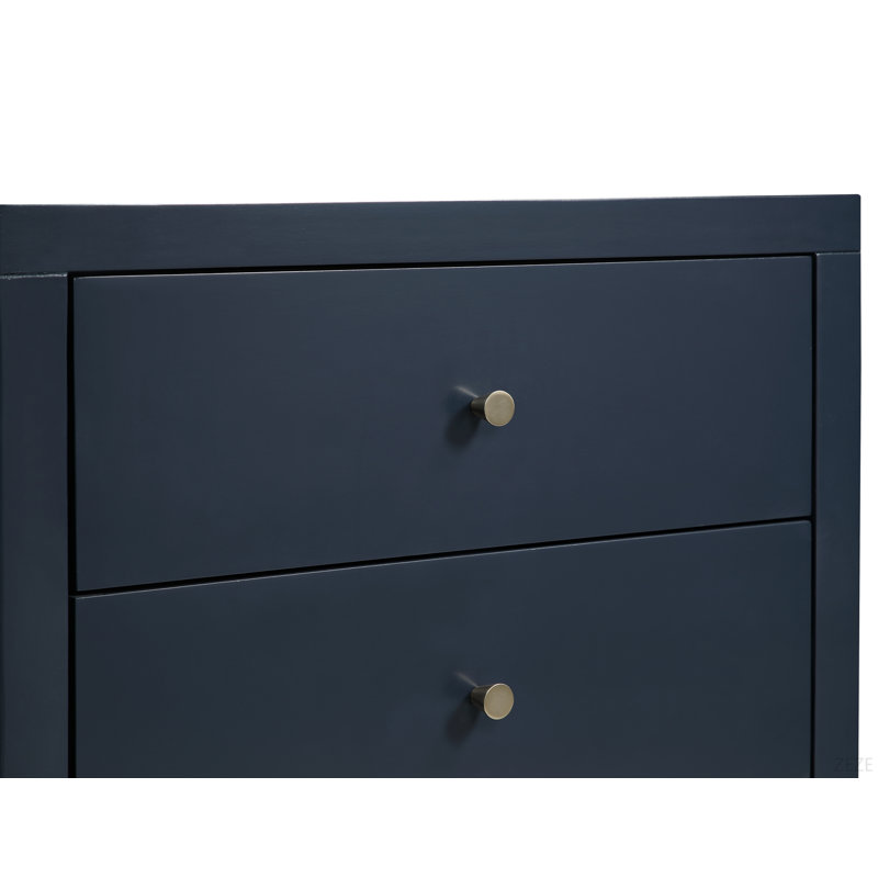 3-Drawer Nightstand - Midnight Blue, Dark Blue