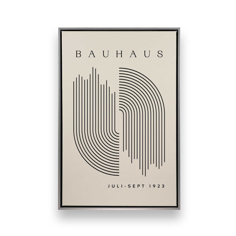 Ensemble de 2 bauhaus modernes modernes, H 19 po x l 26 po, Cadre flottant, Polished Chrome
