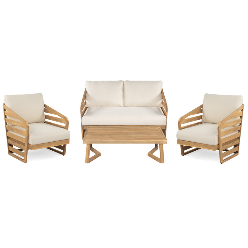 Ensemble de conversation pour patio 4 pièces Royal Acacia