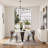 Malira Minimalist Modern White Rectangular Sintered Stone Dining Table with Pedestal Base, Pre-Assembly-259943409