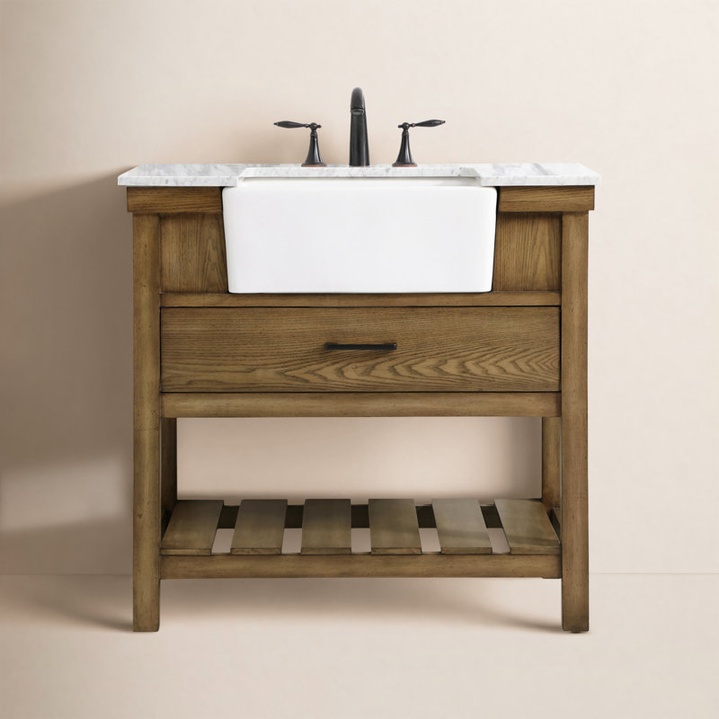 Ensemble de meuble-lavabo simple 36 po Booneville, Bois flottant