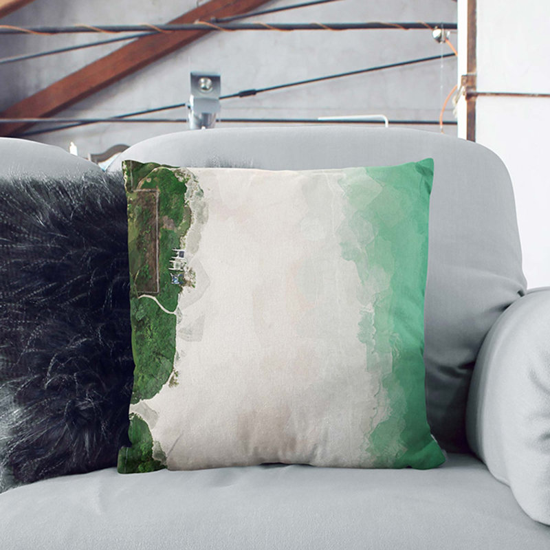 Square Throw Cushion, 55cm H x 55cm W x 20cm D, Stone