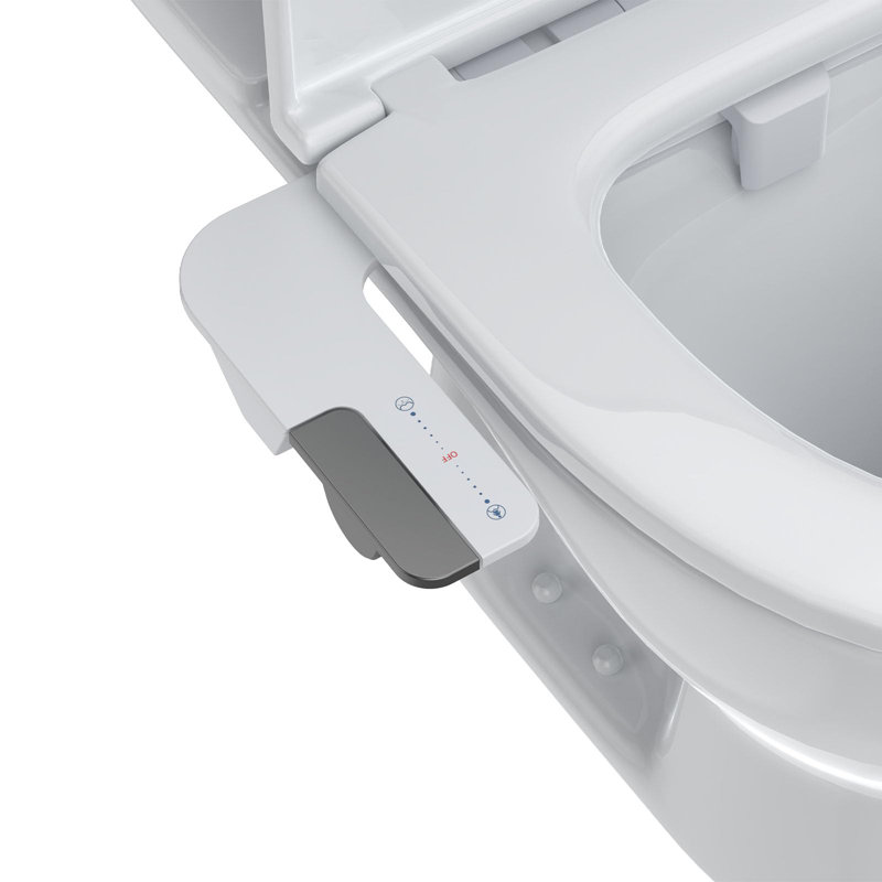 Bidet Attachment for Toilet, Non-Electric Bidet Self-Cleaning Dual Nozzle (Feminine/Rear Wash), Cold Water Bidets Sprayer for Existing Toilets Cover with Adjustable Pressure, Easy to Install,  Grey