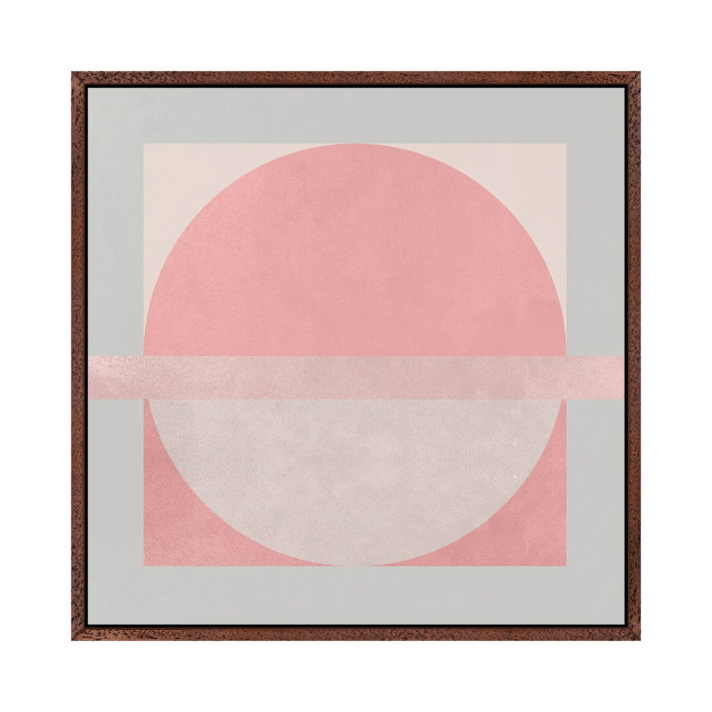 Abstract Rose Square III by Helo Moraes - Gallery-Wrapped Canvas Giclée on Canvas, Classic Wood Floater Framed