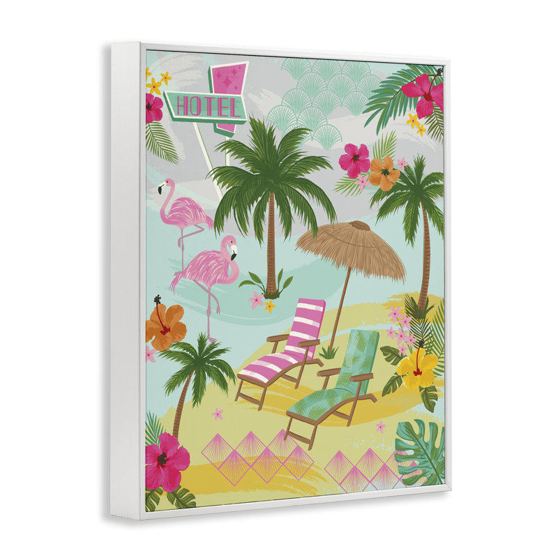  «Tropical Palms Resort», estampe numérique par Lisa Perry White, H 30 po x l 24 po
