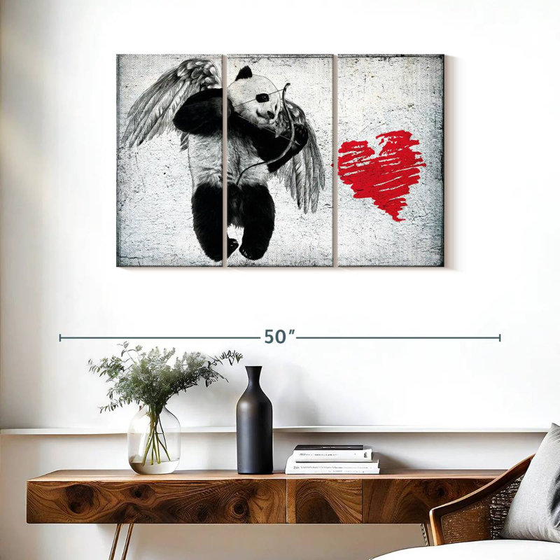 Hardie Cupid Panda, 24" H x 38" W