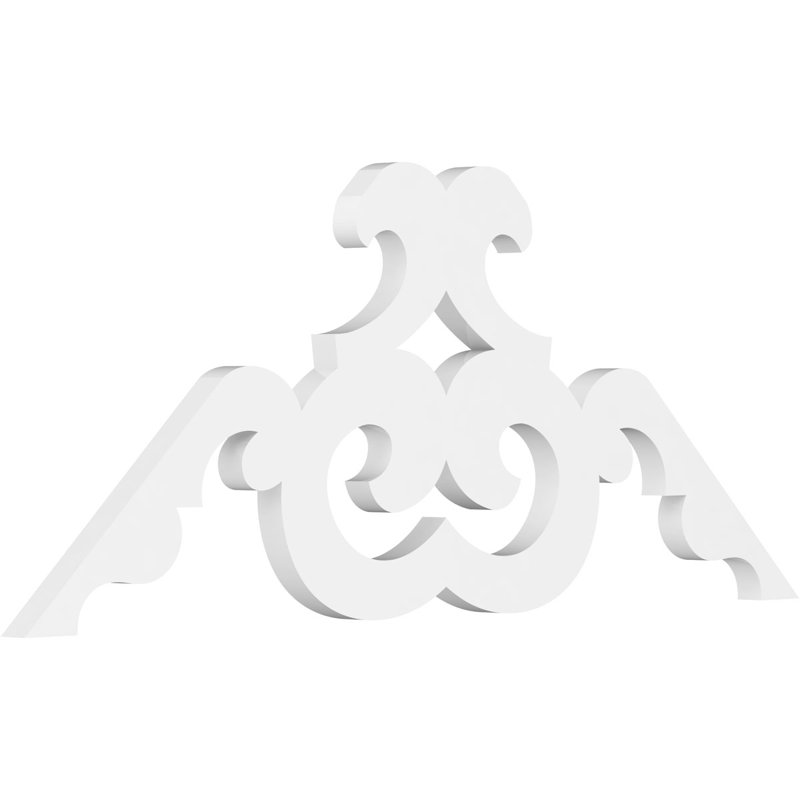 Pignon en PVC de qualité architecturale Benson, H 16,5 po x l 36 po x P 1 po, 11 / 12