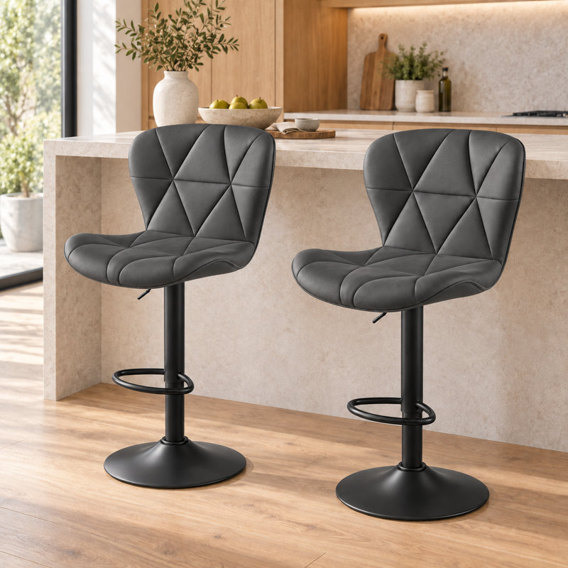 Swivel Bar Stool, Dark Grey