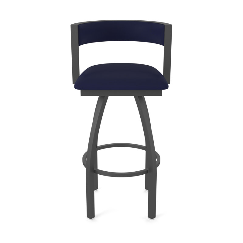 Tabouret Artémis, Étain, Tabouret de bar (siège d'une hauteur de 36 po), Vinyle - crépuscule Canter