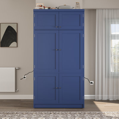 [Assembly Video Available] TOPMAX 80.1'' Tall Freestanding Kitchen Pantry