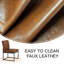 Chaise d'appoint rembourrée en similicuir-657244545