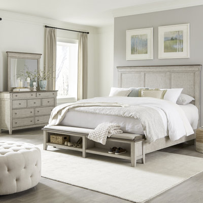 Lit de rangement, commode et miroir Cathleen