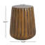 Table d'appoint d'extérieur d'intérieur - Table de bout durable de style souche d'arbre pour patio, jardin, salon