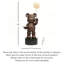Modern Luxury Resin Bear Statue with LED Moon Lamp & Tray