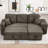 Reversible Bed Sectional With Storage And Stools, L-Shaped For Space Saving, Velvet Upholstered, Charcoal Side Shelf Storage, Pull-Out Sleeper Anywhere, Foam,-1703073468
