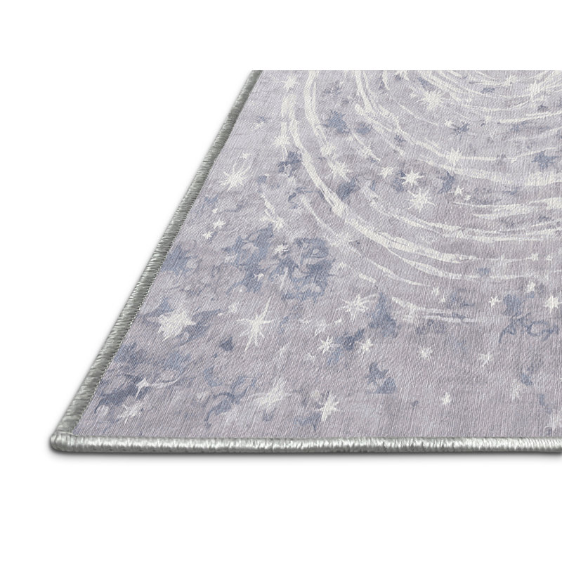 Machine Washable White Area Rug, Rectangle 5' x 8'