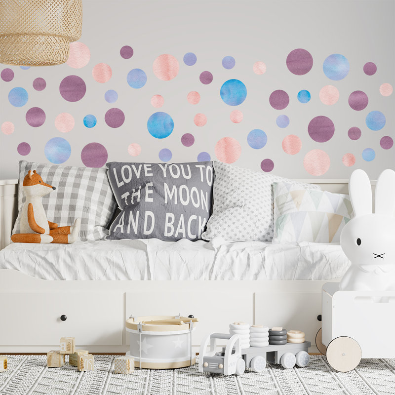Circle Rainbow Kids Wall Sticker, Pink/Blue/Purple