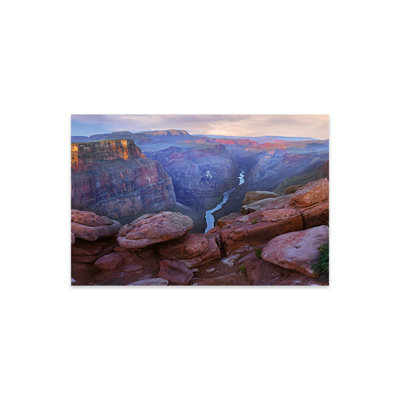 Toroweep surplombant la rivière Colorado, parc national du Grand Canyon, Arizona, impression sur verre acrylique