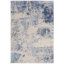 Tapis bleu / crème à motif abstrait Corpuz-1918977296