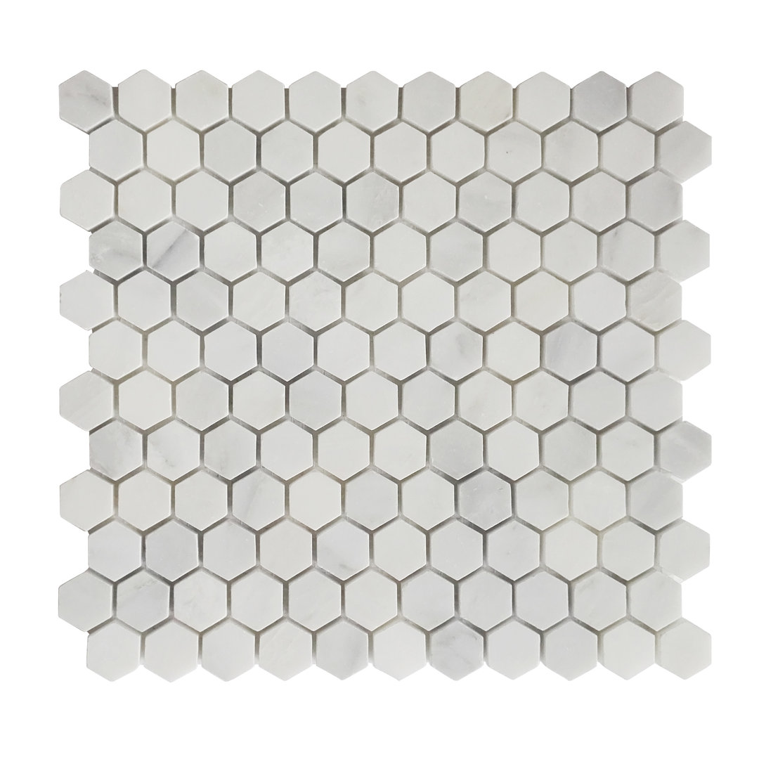12" x 12" Marble Honeycomb Mosaic Wall & Floor Tile Tile & Top 