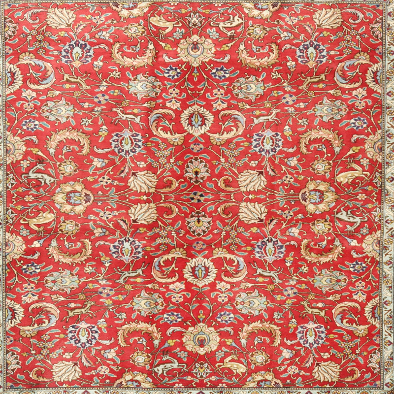 Abate Floral Indoor Rug, Square 3'